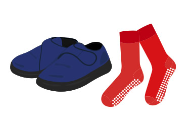 Slippers and non-slip socks