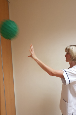 throwing overarm and catching ball