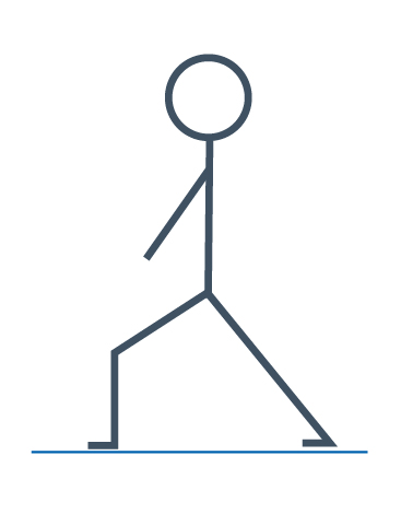 Example diagram of the calf stretch exercise