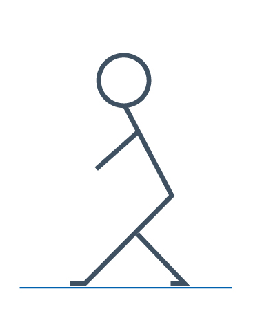 Example diagram of the hamstring stretch exercise
