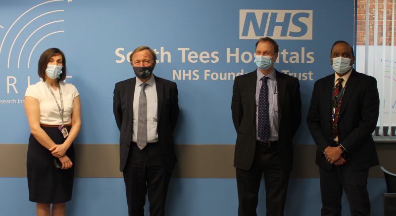 Emma Reay, clinical director for orthopaedic and reconstructive services , Prof Neil Mortensen, RCS England president, Peter Davis, Regional Director, RCS England, and Venkat Kanakala, clinical director for general surgery