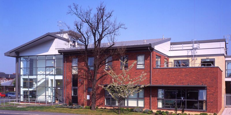 Spinal cord injuries building pictured from the front.