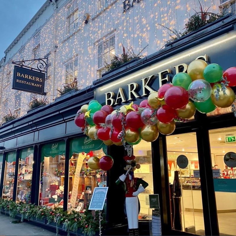 Barkers shop window decorated