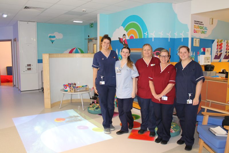 • Ward manager Chrissie Cater, staff nurse Olivia Armstrong, Healthcare assistants Tracey Pritchard and Sharon Smith and ward sister Megan Greening (left two right)