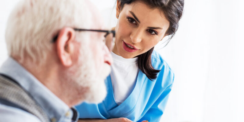 Nurse speaking with their patient