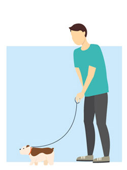 Person walking their dog