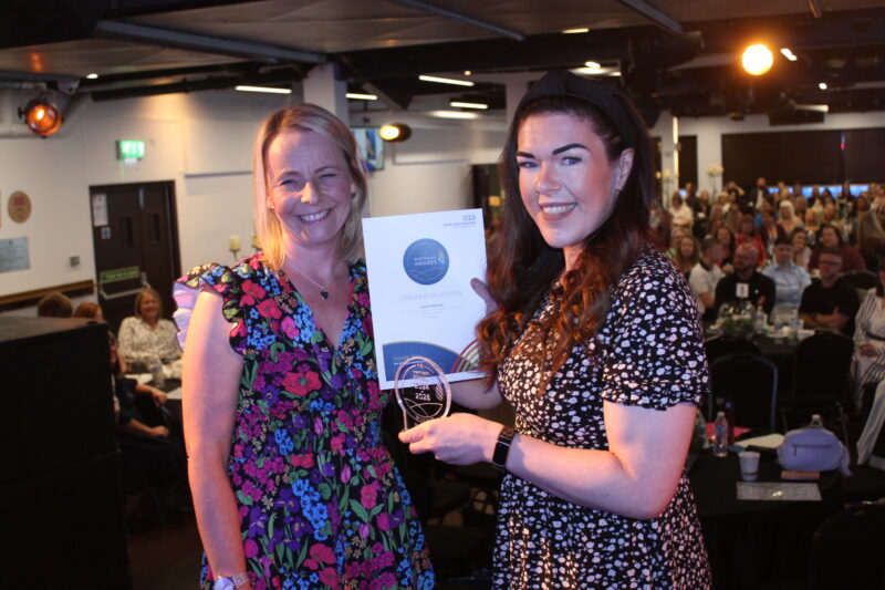 Sarah Williams receiving her Nightingale award