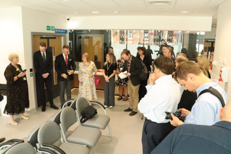 a group of people inside the diagnostic centre