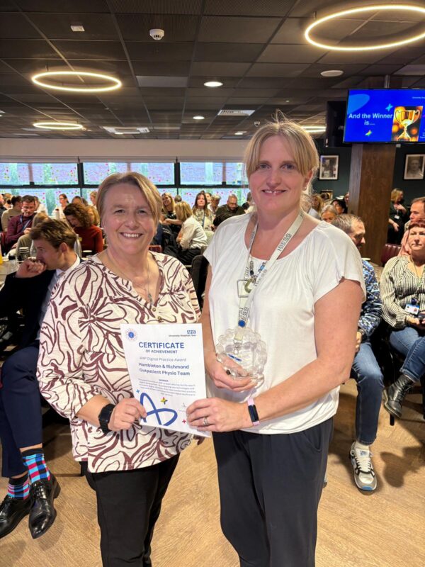 Congratulations to Hambelton and Richmond outpatient physiotherapy team for taking home the AHP digital award.