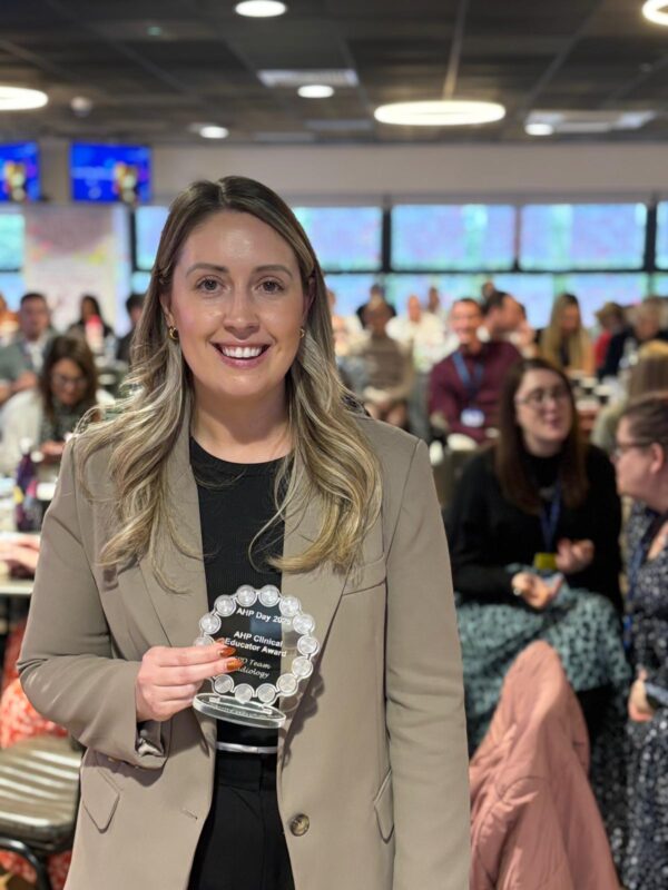 The AHP clinical educator award went to the radiology CPD team.