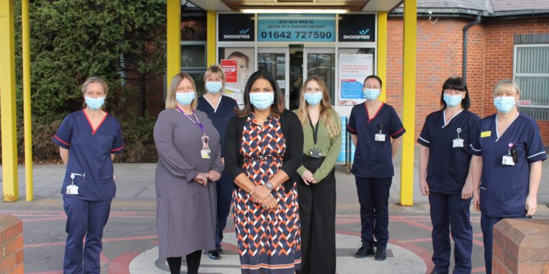 Deepika Meneni, clinical director for obstetrics, with her maternity colleagues