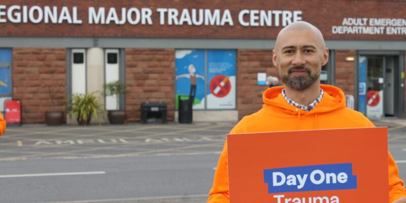 Mark McCourt outside James Cook Hospital