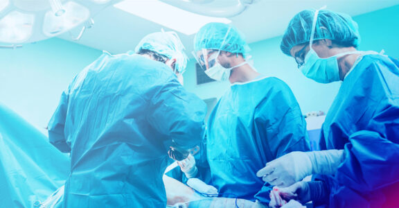 Theatre staff in operation