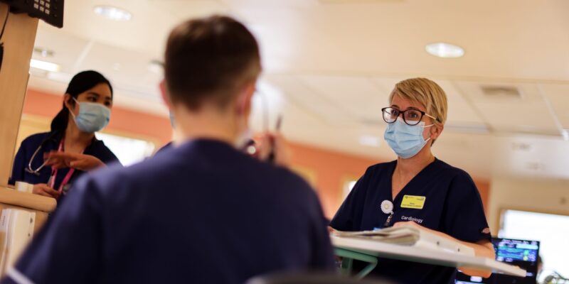 Staff at nurses station