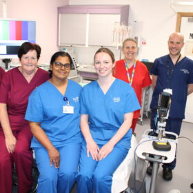 The Friarage’s urology team with the new transurethral laser ablation