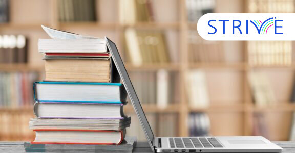 Books and laptop