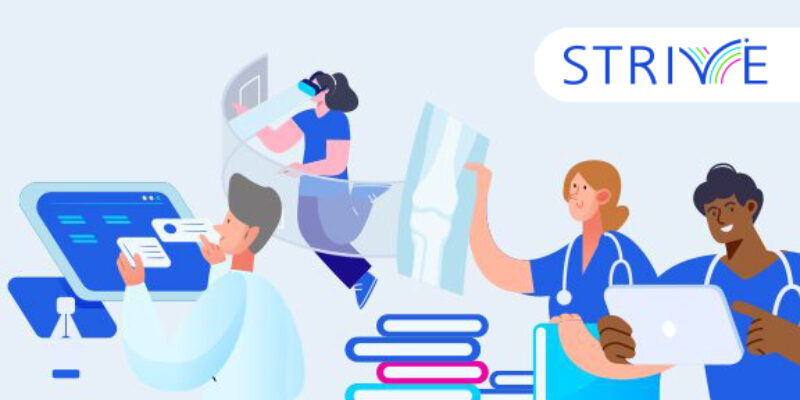 Medical staff studying graphic