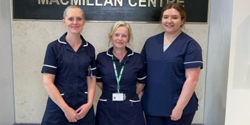 Haematology sisters Sarah Clarkson, Jennie Lawn, Emma Thomas (left to right)