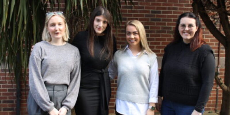 From L to R - Samantha Heeney, Hannah Wintle Ellie Boyd and Ciaran Butterworth