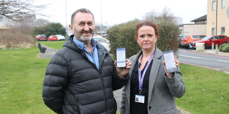 Digital programme manager Jay Garratt and outpatient improvement manager Tallulah McCue