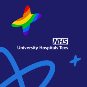 University Hospitals Tees branding