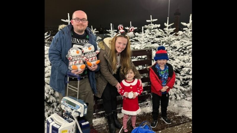 David Green, Chloe Green, Evie and Theo celebrating Christmas in 2023 (1)