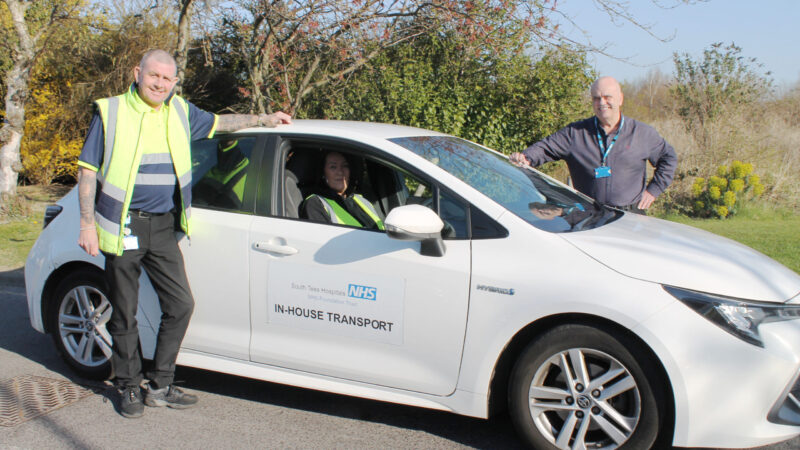 Medical equipment stores supervisor Peter Humphrey, volunteer Julie Greaves and procurement operational services manager Andrew Jackson (left to right)