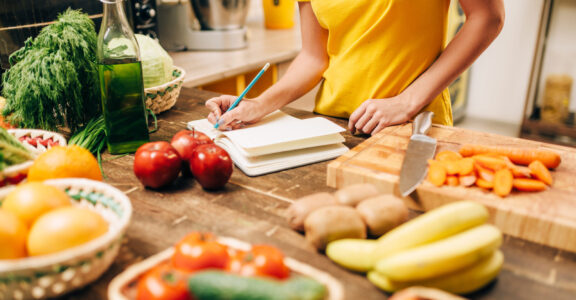 Person cooking on the kitchen, bio food