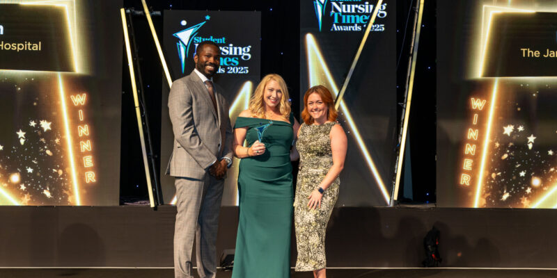 Paula Wilkinson at the Student Nursing Times Awards