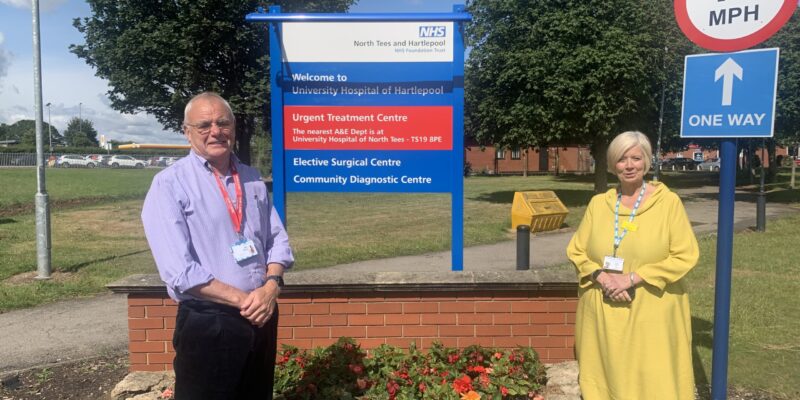 Professor Derek Bell and Stacey Hunter
