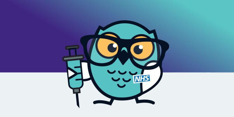 Owl with flu vaccine