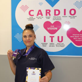 Nurse Joanne Iceton with her national award